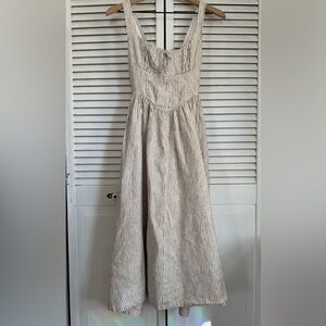 Reformation | Dresses | Reformation Prim Linen Midi Dress White | Poshmark